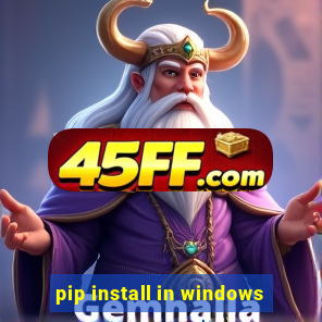 pip install in windows